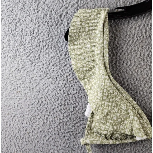 Eberjey Graziela Bikini Top Women's M Pear/Ivory Floral Ruffle Trim Tie Closure - Picture 3 of 15